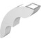 Ekena Millwork 3-in. W x 12-in. D x 16-in. H Ozark Architectural Grade PVC Knee Brace BRCP03X12X16OZK - alternate 2